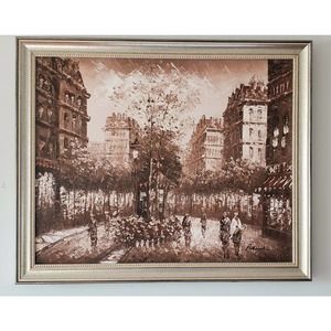 Original Signed Monochromatic Oil Painting